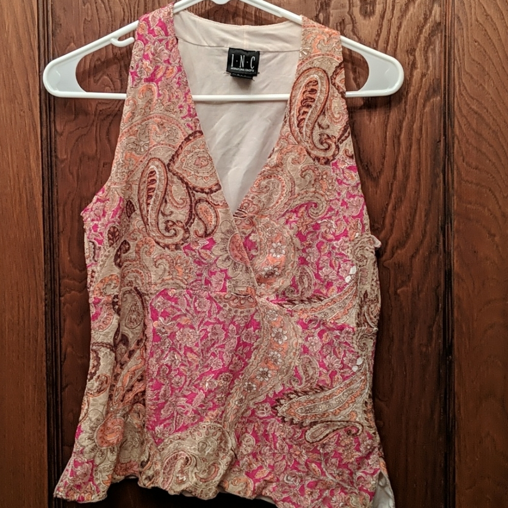 Large Paisley Racerback Tank